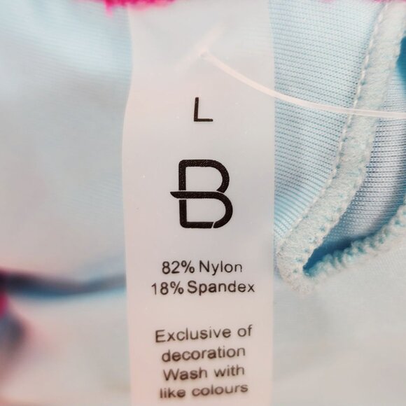 Colorblock Bikini Set With Adjustable Straps & High-Waist Bottoms Size L - Picture 3 of 9